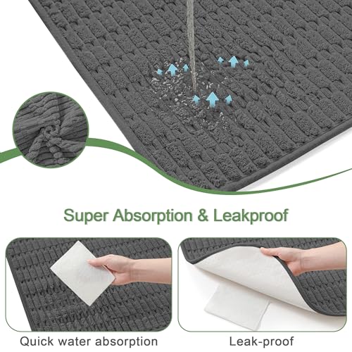 Washable Pee Pads for Dogs Puppy Pad (Dark Grey / 40"x60"(Pack of 1))