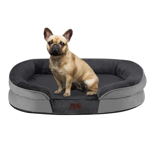 Orthopedic Waterproof Medium Dog Bed Sofa (Dark Grey / Medium(28 x 21 x 5.5 inch))