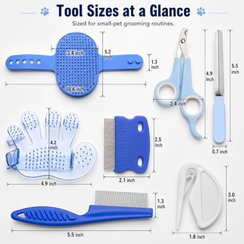 Rabbit Grooming Kit (Blue)