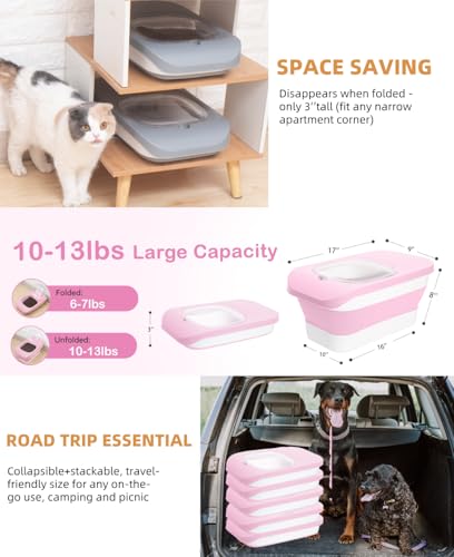 10 13 Lbs Airtight Dog Food Storage Container (Pink/10-13 Lbs)