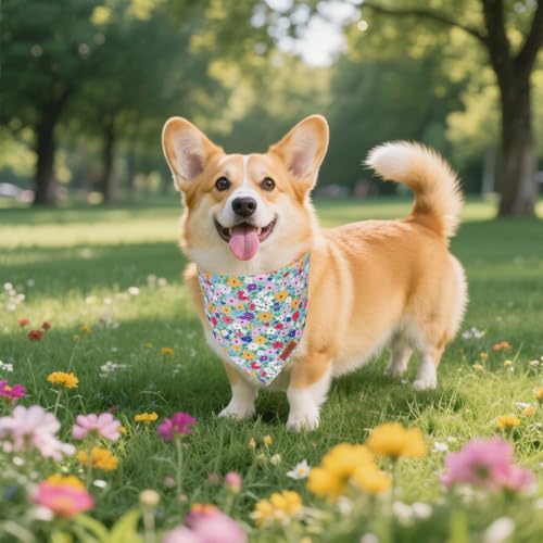Floral Dog Bandana (Small / Flower-1)