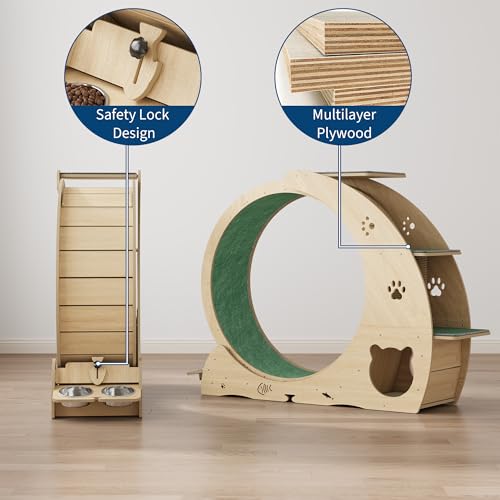 55" Multi Cat Exercise Wheel with 3