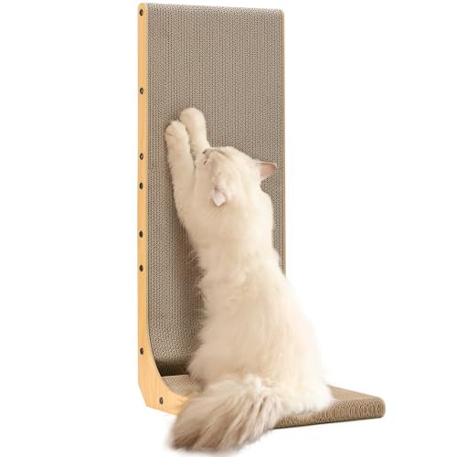 Cat Scratcher for Indoor Cats (1 Pack 32.7 in Wood Color)