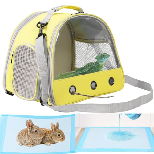 Bunny Travel Carrier with Absorbent Pad Set (Yellow)