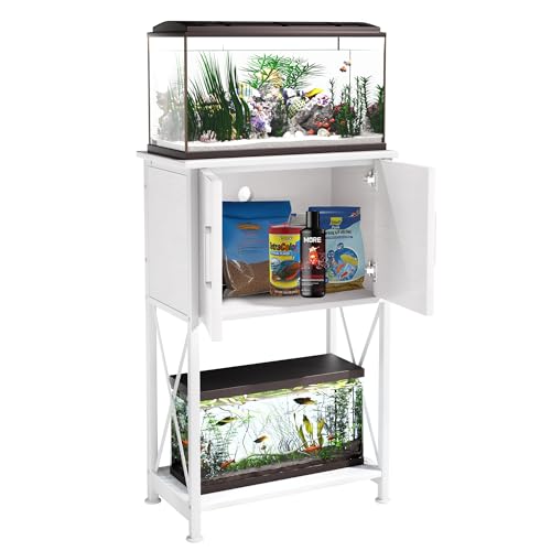 5 10 Gallon Fish Tank Stand (White / 5-10 Gallon)