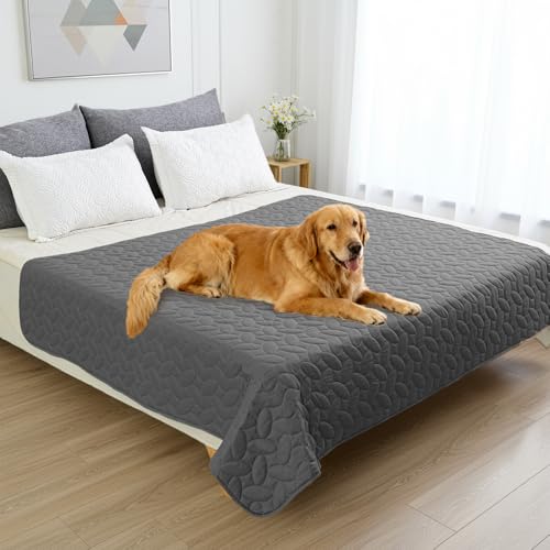 Pet Bed Cover Dog Bed Blanket for Sofa and Furniture Waterproof New Pattern Design (52x82 Inch (Pack of 1) / Darkgrey)