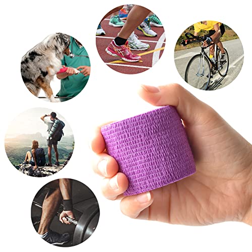 2 Inches Self Adhesive Bandage Wrap Cohesive Wrap (2 Inch / Purple)