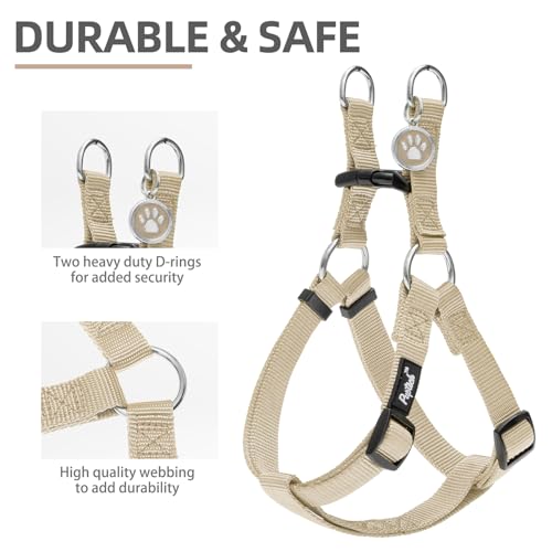 No Pull Dog Harness Large Sized Step (Beige / Large)