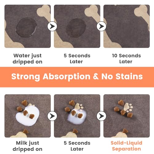 Pet Feeding Mat (Brown / 27"L x 17"W)