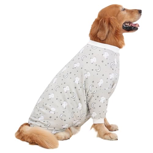 Dog Pajamas One Piece Light Comfy Pjs Pet Costume M (Medium / Goodnight Polar Bears)