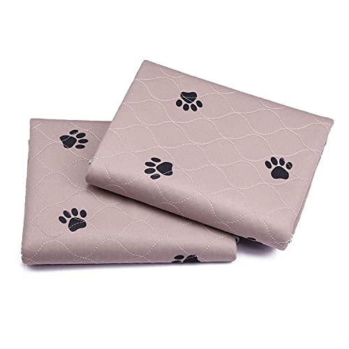 Washable Dog Pee Pads with Puppy Grooming Gloves (41x41 Inch (Pack of 2))