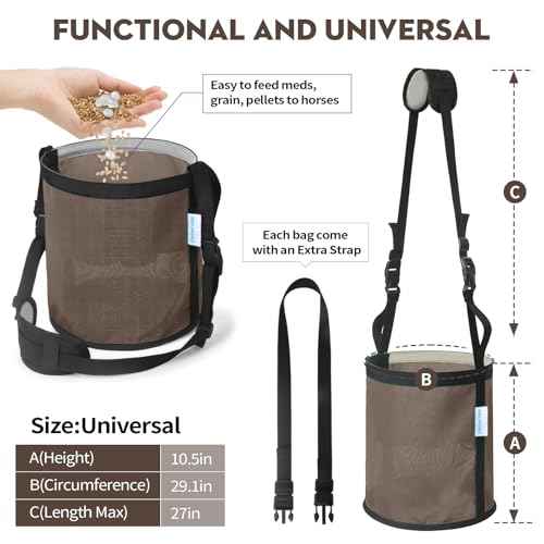 Horse Feed Bag 2 PCs (2 Pcs Camel)