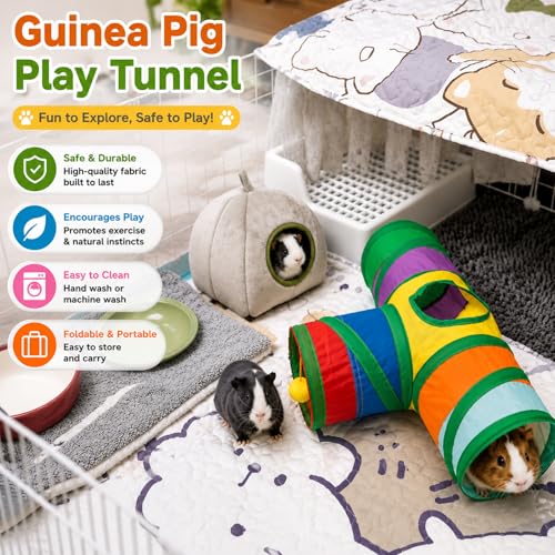 Guinea Pig Tunnel Hideout 3 (Rainbow)