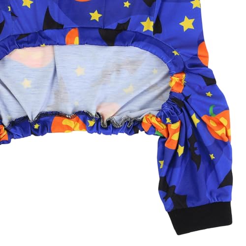 Dog Pajamas One Piece Light Comfy Pjs Pet Costume M (Medium / Starry Pumpkins)