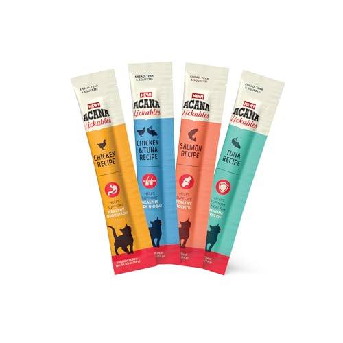 Lickables Cat Treats Variety Pack .5oz Tubes 2 of Each (0.5 Ounce (Pack of 8))