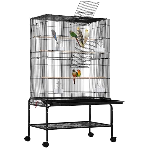 53 Inch Bird Cage with Rolling Stand for Parakeets Cockatiels
