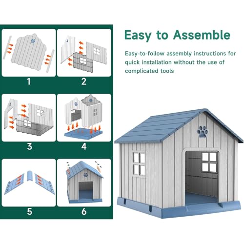 Dog House Outdoor (Blue / 40.87*37.80*38.82)