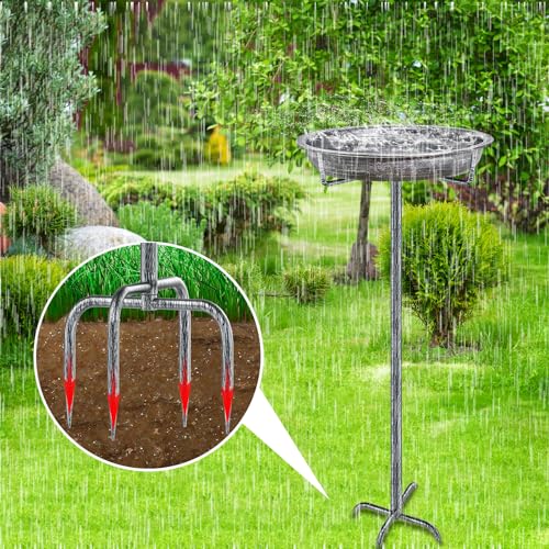 Bird Bath for Outside (Retro Silver)