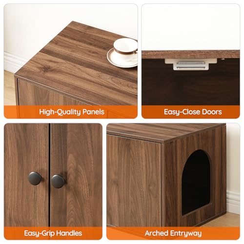 Cat Litter Box Enclosure (Walnut)