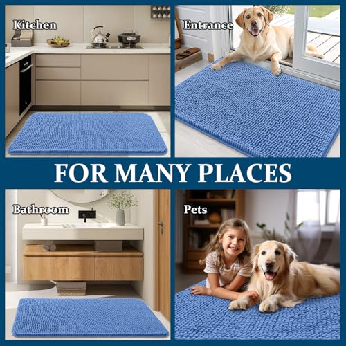 Dog Door Mat for Muddy Paws 70x32 (Cornflower Blue / 70" X 32")