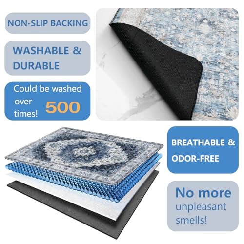 Washable Pee Pads for Dogs 2 Pack (24"x36"(2 Pack) / E Blue)