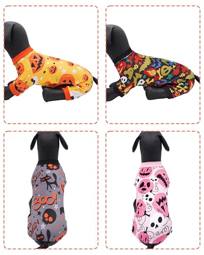4 Pack Fleece Dog Pajamas Warm Halloween for Extra Large Dogs (XX-Large)