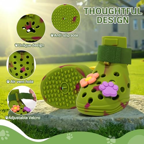 Tie Dye Dog Shoes for Hot Pavement (L (50-80 lbs))