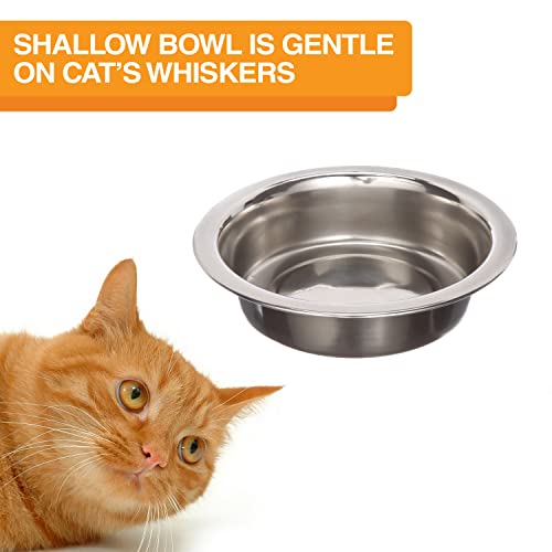 Express Mess Proof Cat Bowls Elevated (Cat w/ Standard Bowls / Gunmetal Grey)