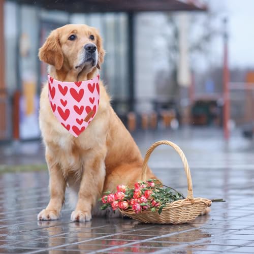 Pink Valentine Dog Bandana (X-Large / Valentine)