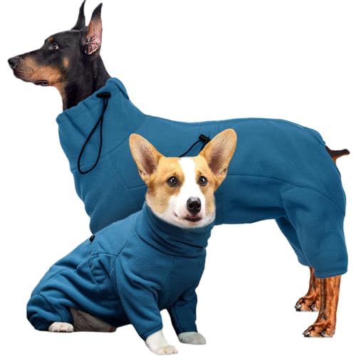 Fleece Full Body Dog Suit (M / Turquoise)