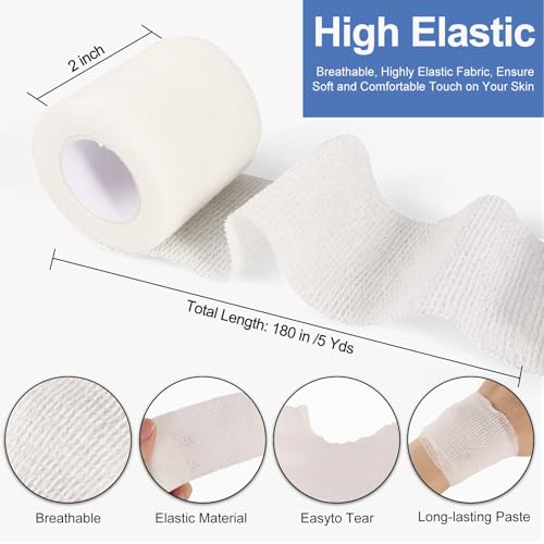 24 Pack White Self Adhesive Bandage (White / 2 Inch)