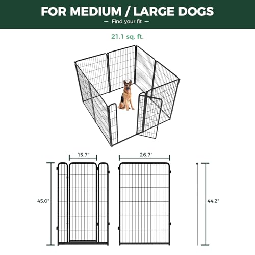 Homeplus Indoor Dog Playpen with Fence (Black / 45"H)