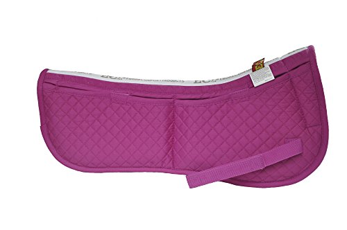Adjustable Shock Absorbing Memory Foam Half Saddle Pad (Rose)