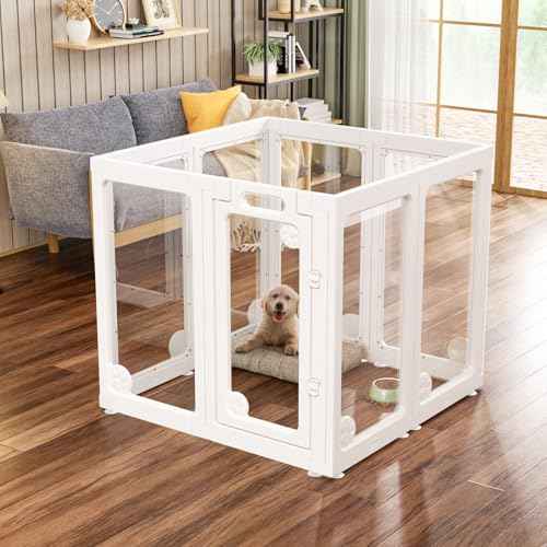 Acrylic Clear Dog Play Pen Indoors (30 Inches Tall - 8 Panels)
