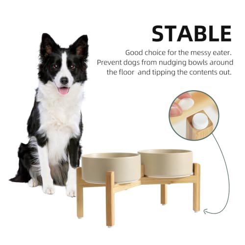 Dog Bowls Elevated (Matte Khaki)