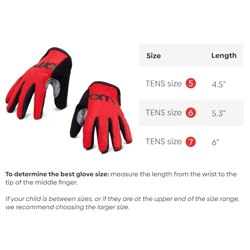 Kids Bike Gloves (Red / 5)