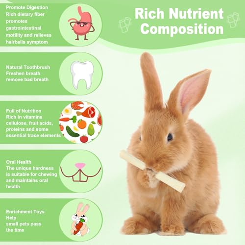 2.7lb Sweet Bamboo Sticks for Rabbits Chew Sticks Toys Guinea Pig Hamster Chinchilla Molar Treats Snacks