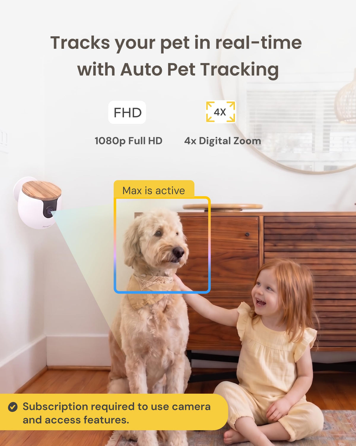 Mini Pet Camera [Paid Plan Required to Activate] (Mini Non-rotating Camera / Subscription Required to Activate)