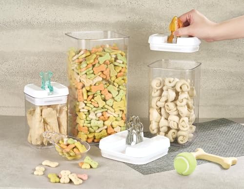Flip Tite Pet Food Container with Airtight Lids (White / 6")