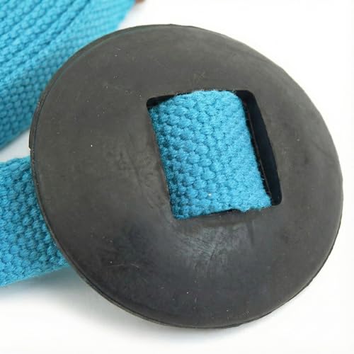 35' Flat Cotton Web Lunge Line with Bolt Snap & Rubber Stop (Turquoise / 35')