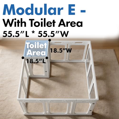 Clear Acrylic Dog Playpen Indoor (White / 24" Height)