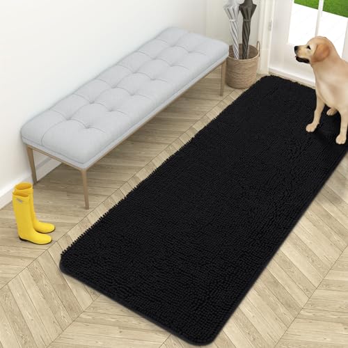 Dog Door Mat for Muddy Paws 59x24 (Black / 59" X 24")