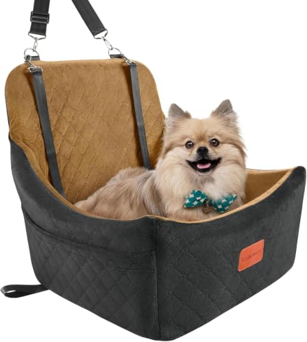 Dog car seat for Medium Dogs (Black/Coffee / Medium)