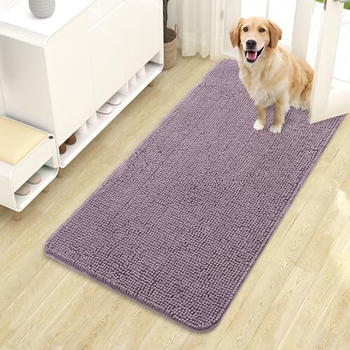 Dog Door Mat for Muddy Paws 44x24 (Deep Plum / 44" X 24")