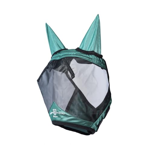 Horse Fly Mask with Ears (Hunter Green / Small (Yearling))