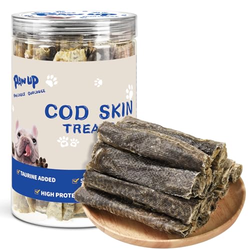 Dog Treats Cod Skins Dog Treat with Taurine (8 Ounce (Pack of 1))