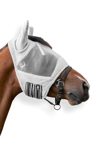 Algard Soft Mesh Horse Fly Mask with Ears (Silver / Horse)