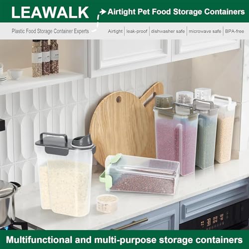 5Lbs Airtight Cat Dog Food Storage Container with Upgraded Large Nozzle BPA (Dark Gray / 5L-1pack)