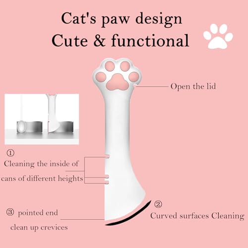 3 Pcs Pet Food Can Lids & One Can Spoon (Regular / Pink)