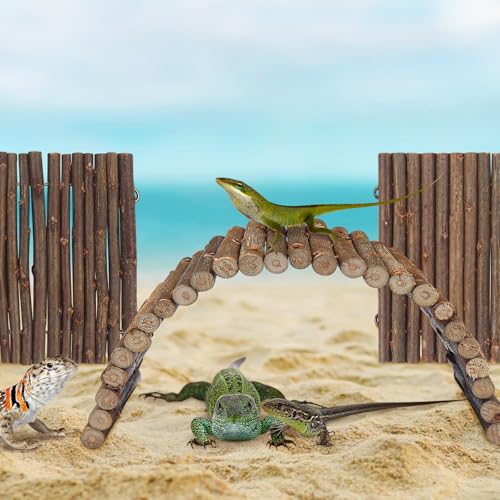 2PCS Reptile Hideout Hermit Crab Bendable Bridge